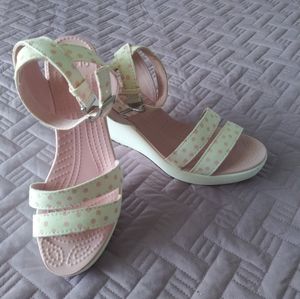 Crocs Leigh Women’s Ankle Strap Wedge Heel Sandals